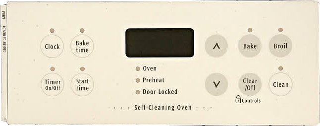 316419105 Frigidaire Oven Control Overlay