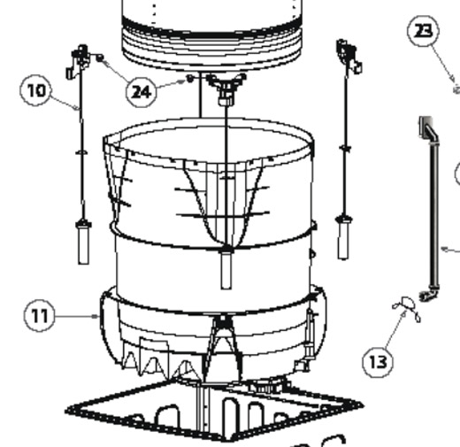 424569P Fisher Paykel Tub Support Rods