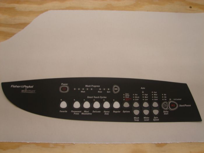 478123 Fisher Paykel Washer Overlay Black