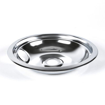 W10196405RW Whirlpool 8" Drip Pan Chrome