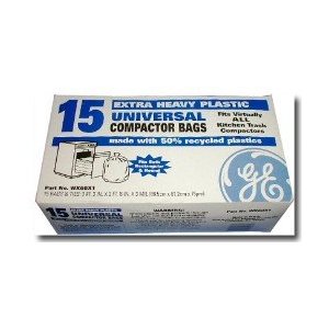 WX60X1 GE Trash Compactor Bags 15" 15 Pack
