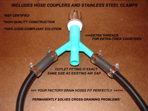 WT50 Dishwasher Dual Air Gap Kit